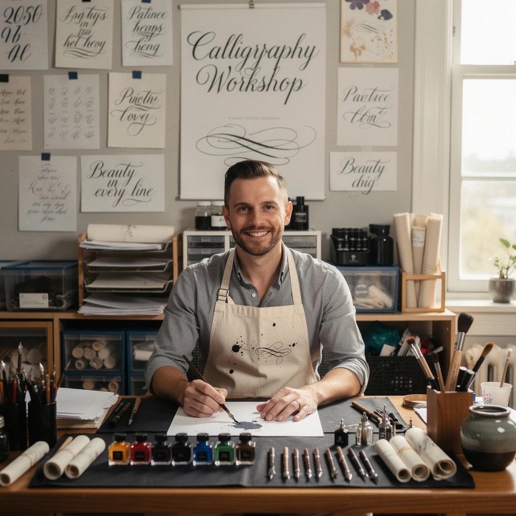 Detailaufnahme von verschönerten Buchstaben in moderner Schrift.